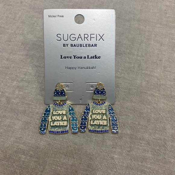 SUGARFIX by BaubleBar, 2 Pairs Drop Earrings, Spice and love you a Latke - Picture 3 of 8